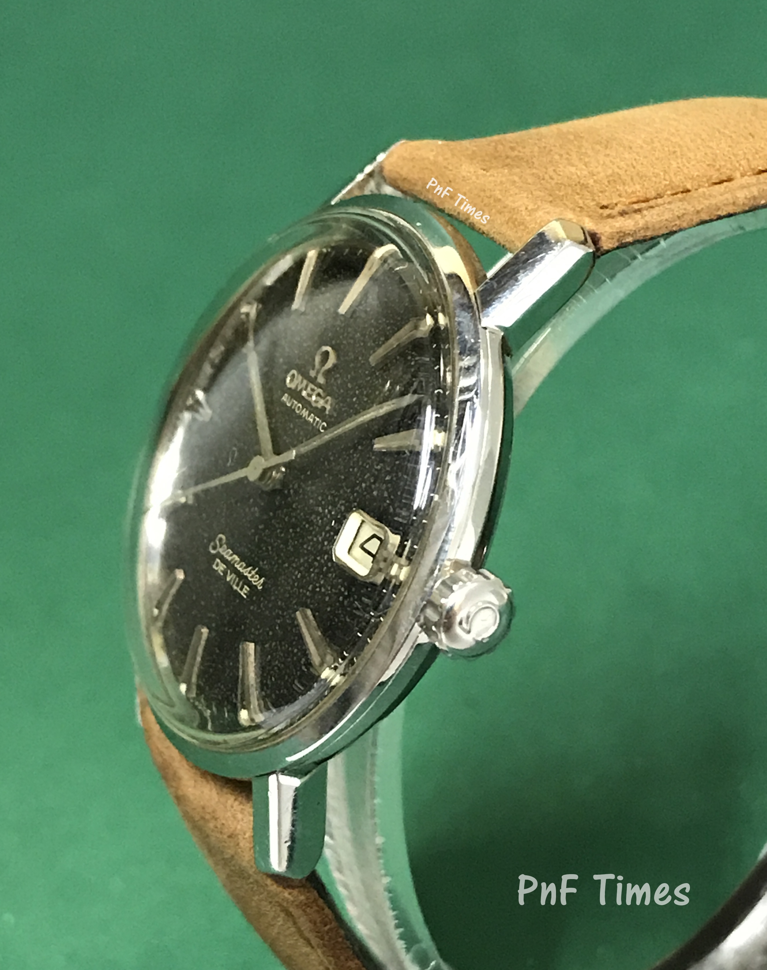 seamaster with leather strap